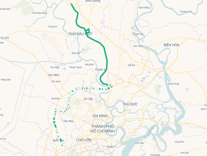 Cách di chuyển bằng xe bus HCM đến Bình Dương -Tuyến xe bus số 61-8: Bến xe miền Tây - Khu du lịch Đại Nam