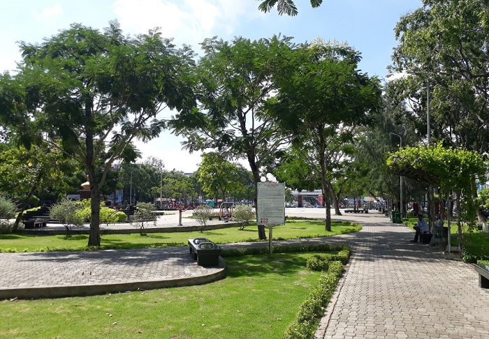khung cảnh đẹp ở công viên Lưu Hữu Phước Cần Thơ 