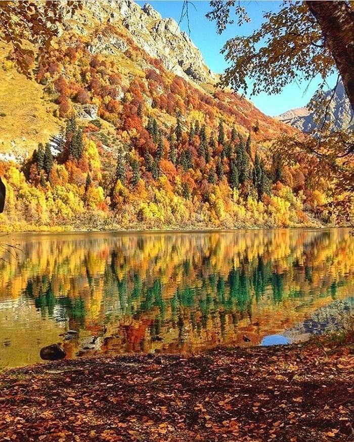 Mùa thu ở hồ Kardyvach Nga 