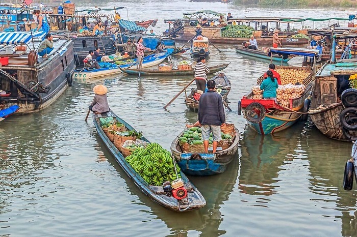 Chợ nổi Vĩnh Thuận Kiên Giang có gì