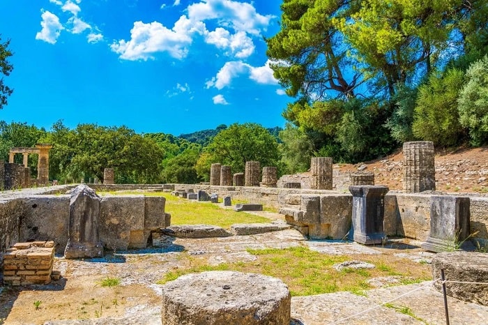 Đền thờ Hera là điểm tham quan nổi bật ở thị trấn Olympia
