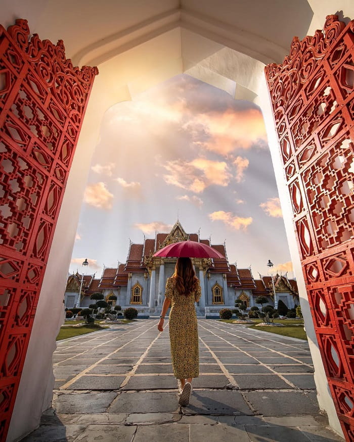 Tham quan chùa Wat Benchamabophit Bangkok