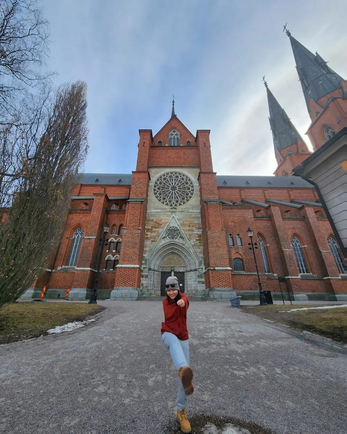 Nhà thờ Uppsala là điểm check in đẹp ở Thụy Điển