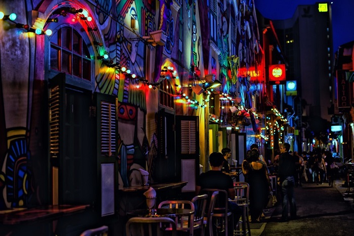 chợ đêm ở Singapore