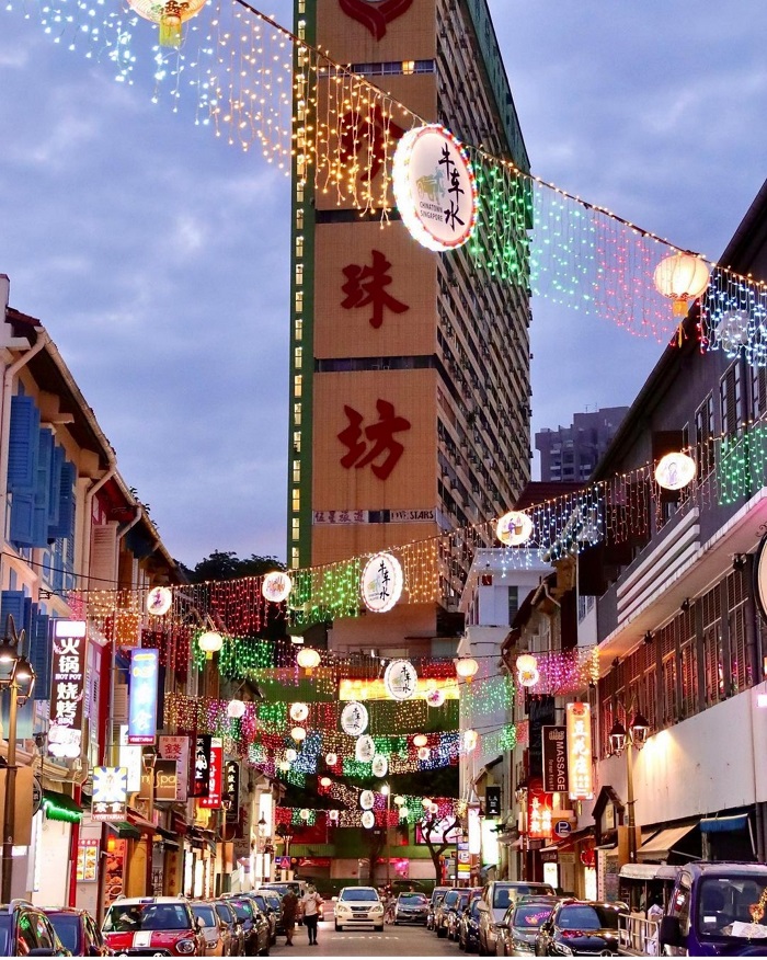 Khu Chinatown về đêm - chợ đêm ở Singapore