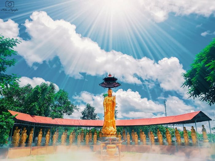 Bodhisattva statue at Hoa Khai pagoda in Dak Nong 