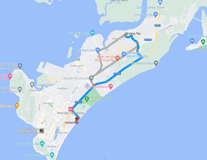 cách di chuyển tới Colorful Beach Bar Vũng Tàu 