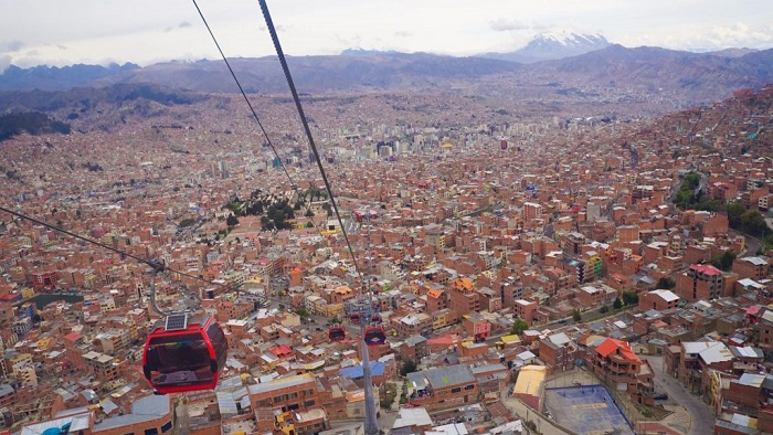 Cáp treo Mi Teleferico là điểm du lịch nổi tiếng ở thành phố La Paz