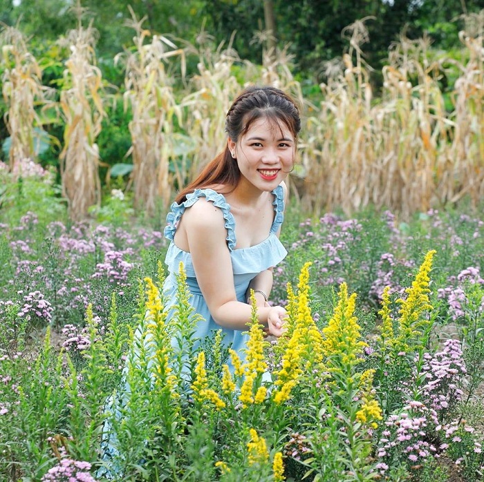 chụp hình vườn hoa ở Đầm sen Tam Đa Sài Gòn 