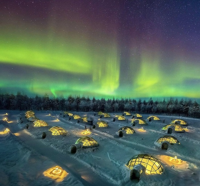 Kakslauttanen là tọa độ ngắm cực quang ở Phần Lan siêu huyền ảo  