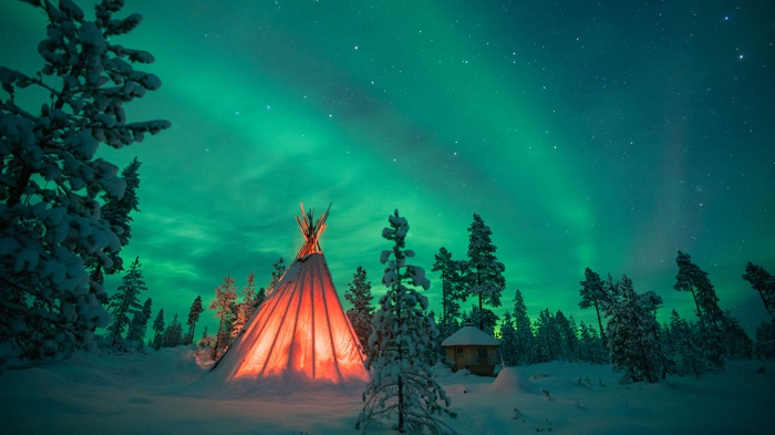Saariselkä là tọa độ ngắm cực quang ở Phần Lan siêu huyền ảo  