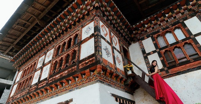 Kiến trúc của tu viện Chimi Lhakhang Bhutan