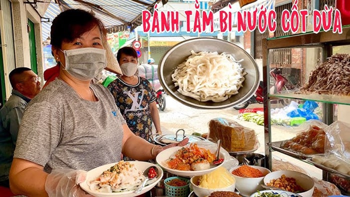 hương vị bánh tằm Ngan Dừa Bạc Liêu - những quán bán bánh tằm bì