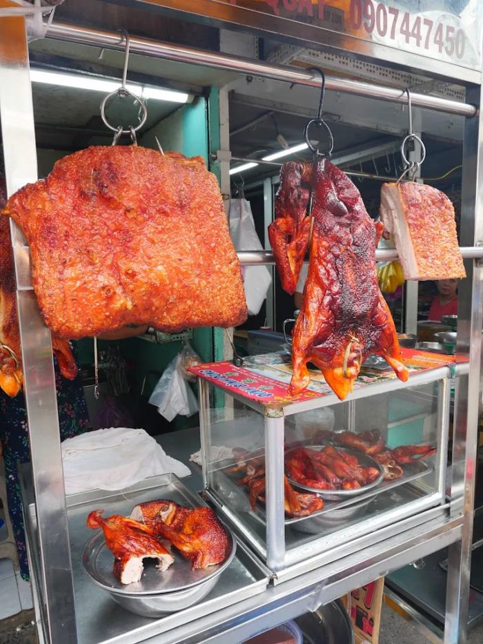 ẩm thực chợ Xóm Củi thịt quay ẩm thực chợ Xóm Củi thịt quay