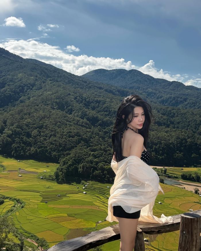địa điểm chụp ảnh mùa lúa vàng Măng Đen