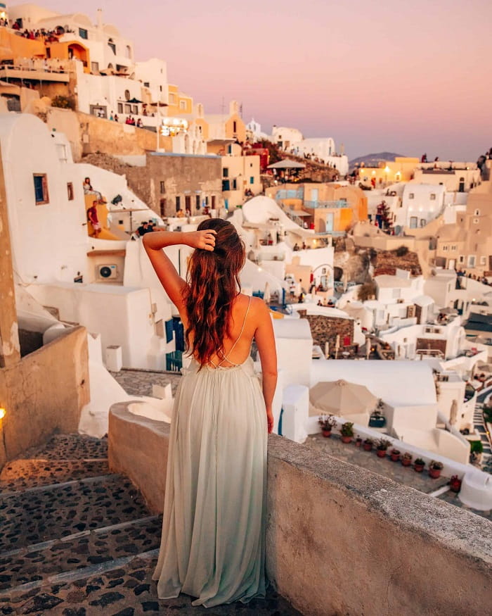 Điểm ngắm hoàng hôn ở Santorini Hy Lạp