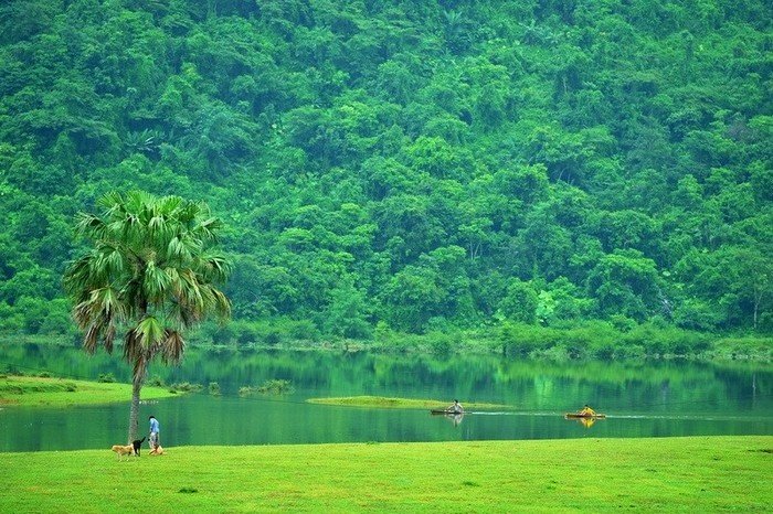 See the picturesque scenery at Noong Lake, Ha Giang
