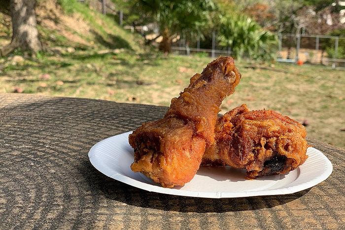 Fried chicken thighs - Okinawan street food