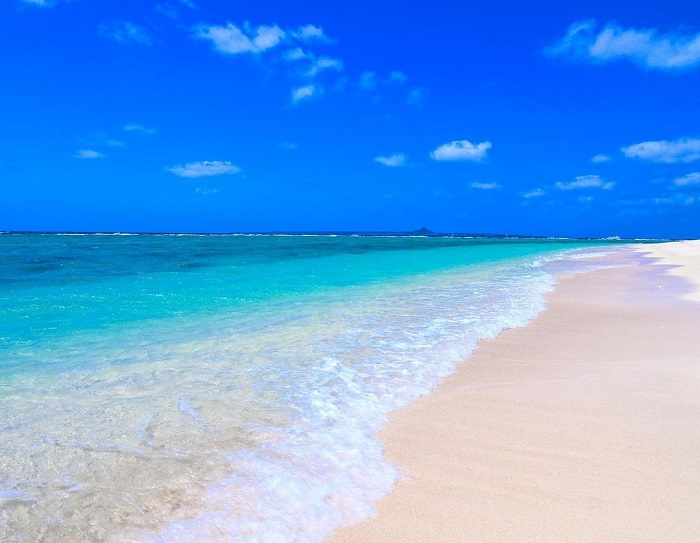 Blue beach with clear water - Okinawa Tourism