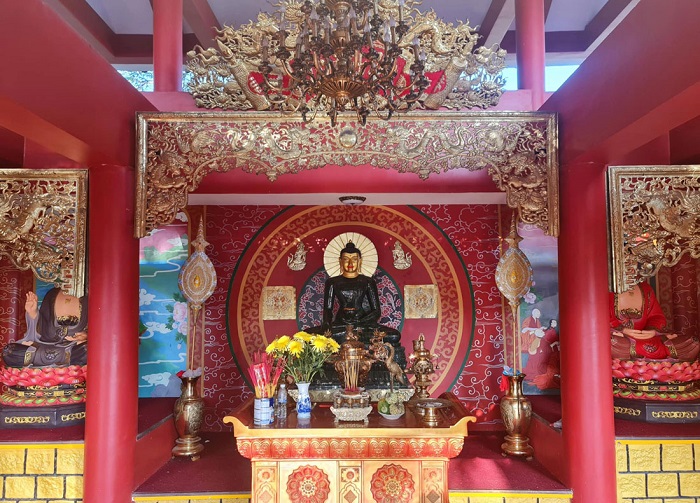 Shakyamuni Buddha statue at Mount Sam . cable car resort