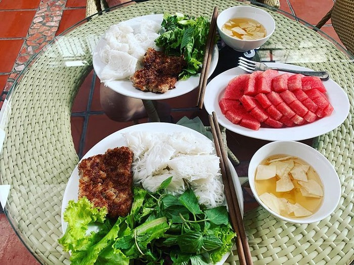 đồ ăn sáng Ninh Bình - bún chả