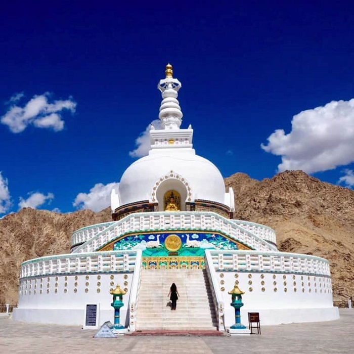 Bảo tháp Shanti - địa điểm du lịch Ladakh