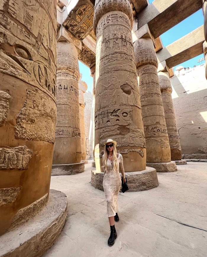 Đền Luxor là điểm tham quan nổi tiếng ở thành phố Luxor Ai Cập 