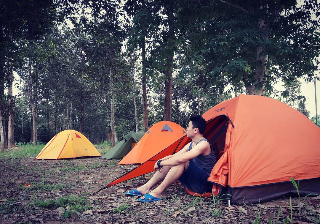 cắm trại ở rừng nguyên sinh Tây Cát Tiên  