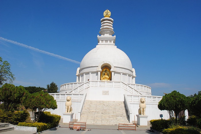 Bảo tháp Vishwa Shanti, Rajgir. - Du lịch Bihar Ấn Độ