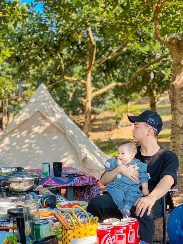 Khu cắm trại Moc Chau Campfire mang lại sự bình yên và thoải mái