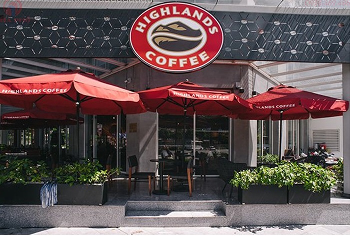 quán cafe gần sân bay Nội Bài - Highlands Coffee