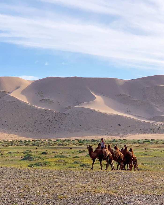 Sa mạc Gobi là một trong những sa mạc đẹp nhất châu Á rất nóng vào mùa hè