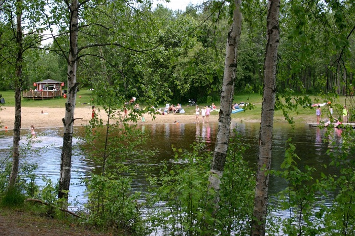 Bơi ở Bölesholmarna ở thành phố Umea Thụy Điển