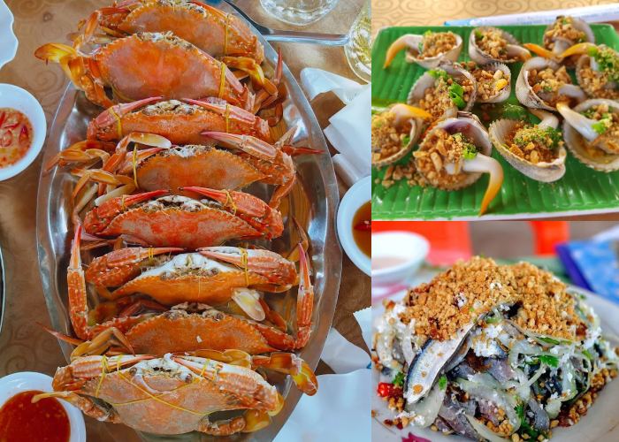 quán hải sản ở làng chài Hàm Ninh Phú Quốc Nhà hàng Biển Xanh