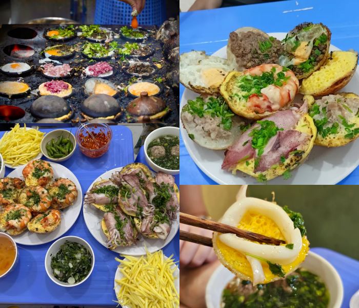 món ăn local ở Nha Trang bánh căn nướng 