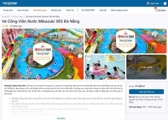 Đặt vé và khách sạn Mikazuki dễ dàng trên Tecotrip