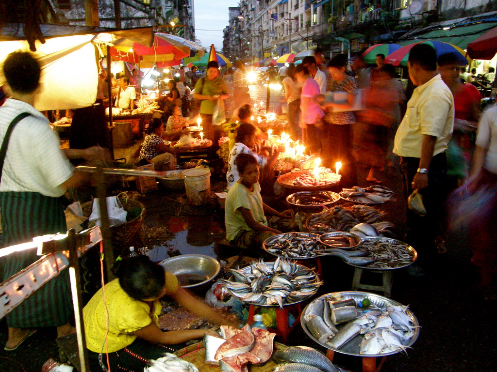  khu chợ đêm ở Myanmar