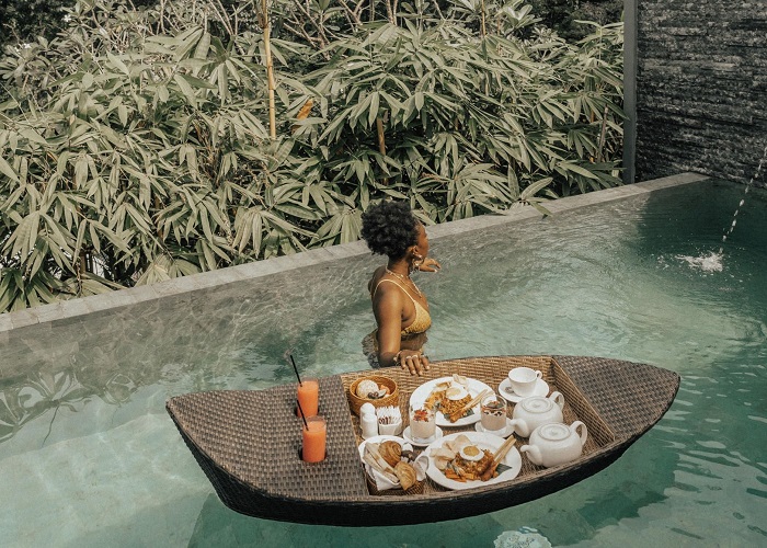 bữa sáng nổi tại Bali