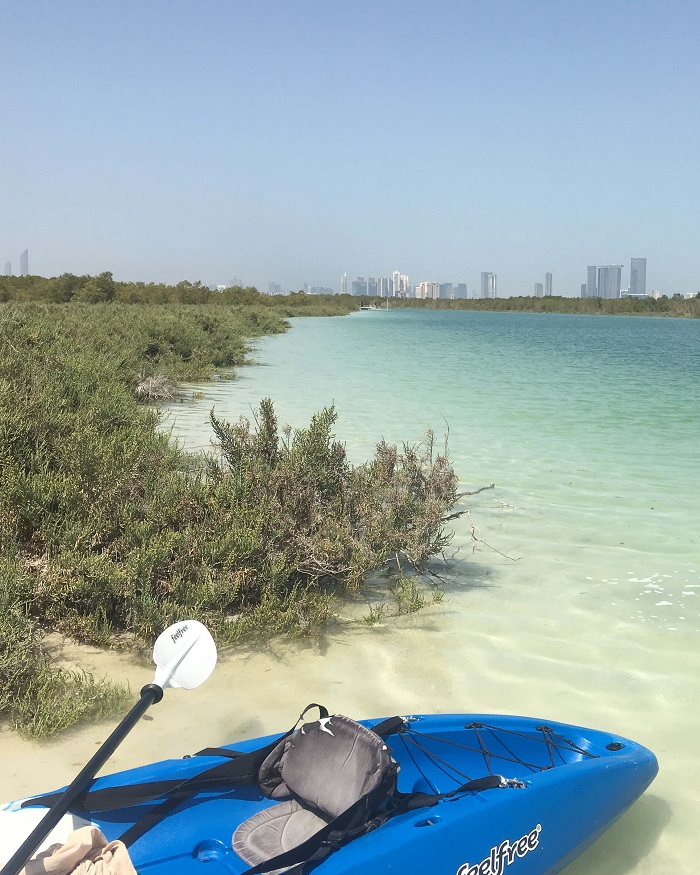 Chèo thuyền kayak trong rừng ngập mặn - Địa điểm du lịch Abu Dhabi