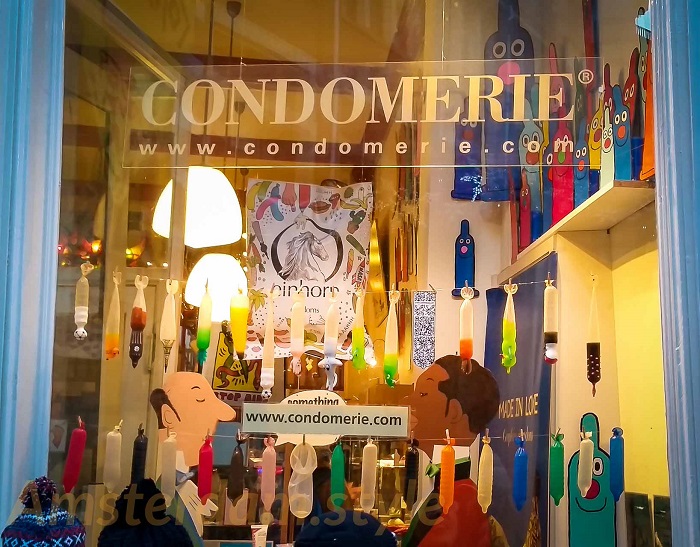 Cửa hàng Condomerie - Khu phố đèn đỏ Amsterdam Hà Lan