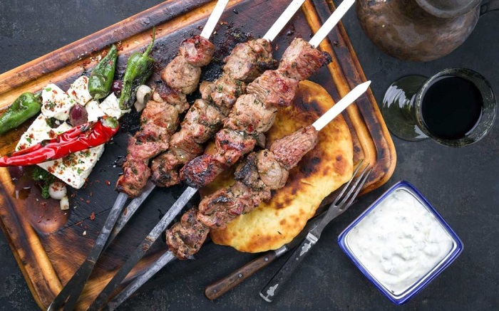 Thịt nướng Souvlaki - Du lịch đảo Síp