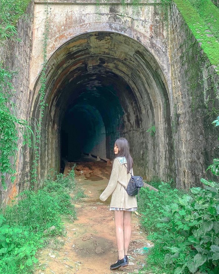 Train tunnel - abandoned place in Dalat 