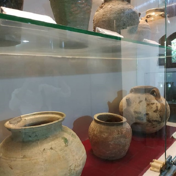 Antiquities display area at Dong Dinh museum