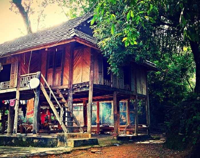 House on stilts - the unique feature of Pom Coong Hoa Binh village