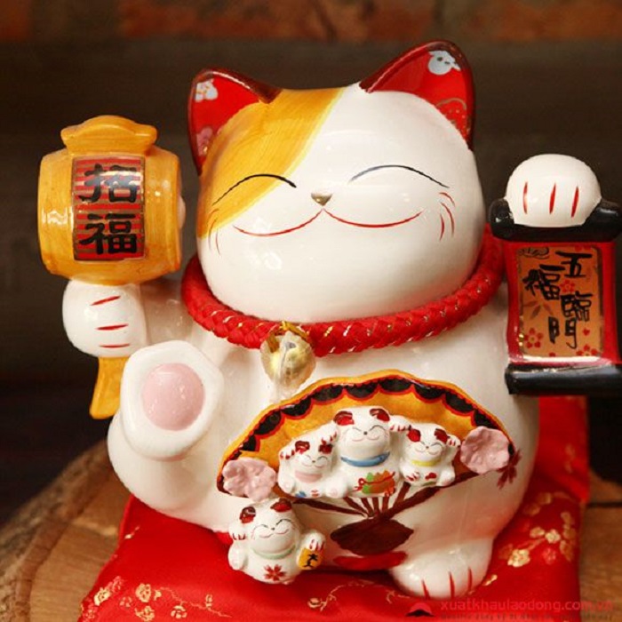 Tìm hiểu ý nghĩa về màu sắc của mèo thần tài Maneki Neko ở Nhật Bản