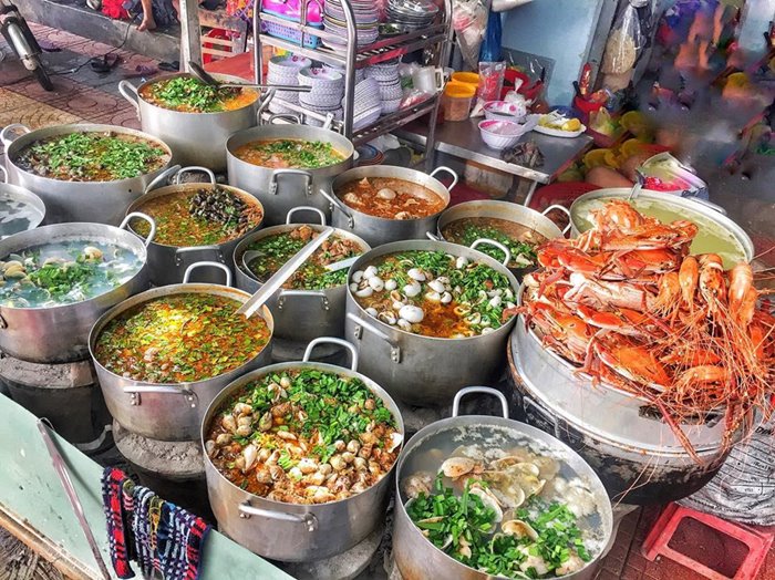 Le Van So food street is a popular place to eat in Quy Nhon 