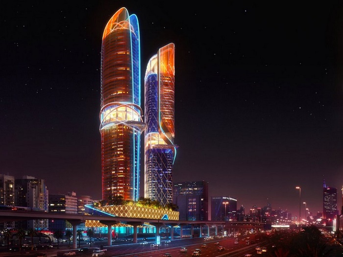 Hai tòa tháp của Rosemont Hotel and Residences - khách sạn rừng nhiệt đới ở Dubai