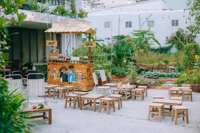 Vườn Bình Yên là một trong những quán cà phê ở Long Xuyên nhất định phải ghé