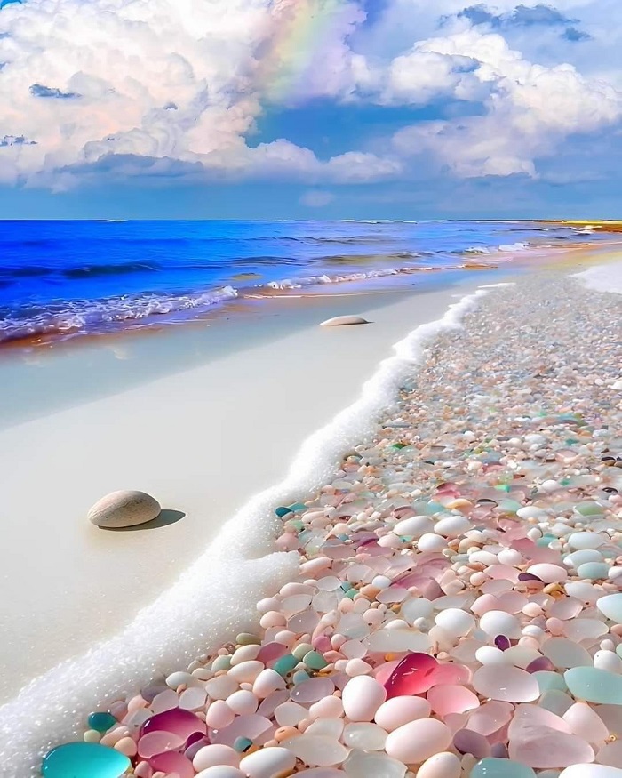 Glass Beach là bãi biển độc đáo trên thế giới đẹp lung linh