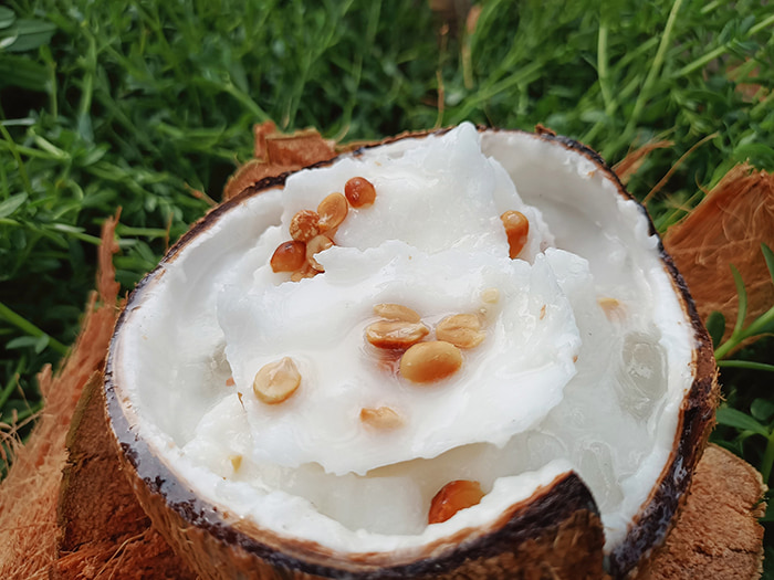 Điểm danh những món ngon từ dừa sáp Trà Vinh - Dừa sáp sữa dầm